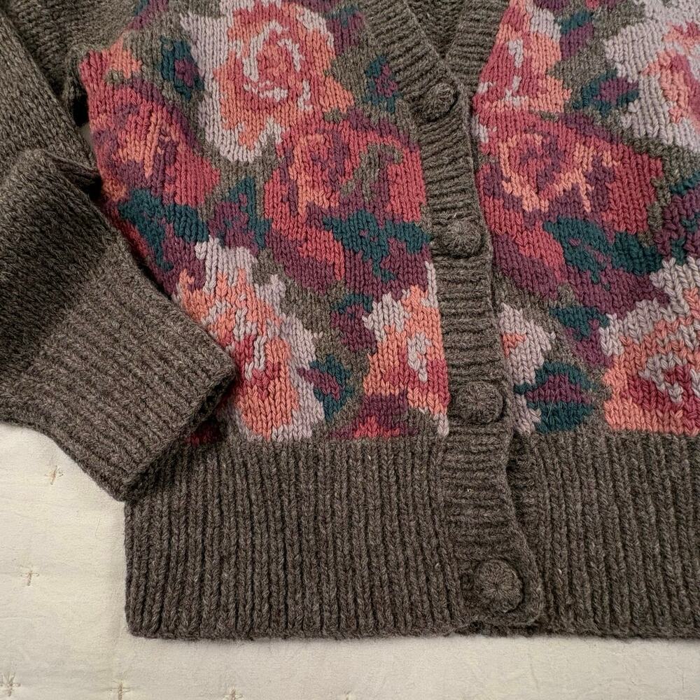 JH Collectibles Vintage Lambswool Cardigan Sweater Women's S Brown Autumn - Picture 4 of 10